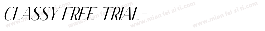classy free trial字体转换